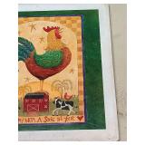 Farm Scene Rooster tile