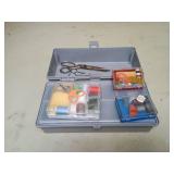 Folding Sewing Box with Scissors and Supplies