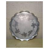 Aluminum Serving Tray with Leaf Design