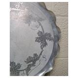 Aluminum Serving Tray with Leaf Design