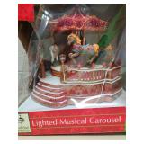 Holiday Seasons Musical Carousel with Lights