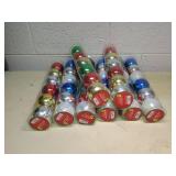 Holiday Style Ball Ornaments - 6 Count Tubes (8 tubes in total)