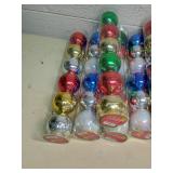 Holiday Style Ball Ornaments - 6 Count Tubes (8 tubes in total)