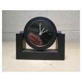 Modern Black Rotating Quartz Desk Clock