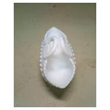 Fenton White Milk Glass Hobnail Basket