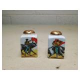 Spanish Porcelain Salt and Pepper Shakers - Bullfighter Design