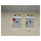 Spanish Porcelain Salt and Pepper Shakers - Bullfighter Design