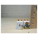 Spanish Porcelain Salt and Pepper Shakers - Bullfighter Design