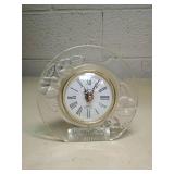 Elegance Clear Glass Round Table Clock
