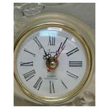 Elegance Clear Glass Round Table Clock
