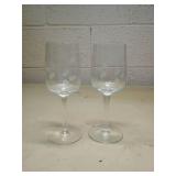 Etched Crystal Wine Glasses Set of 32