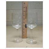 Etched Crystal Wine Glasses Set of 32