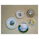 Kansas and Mississippi Souvenir Plate Collection