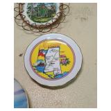 Kansas and Mississippi Souvenir Plate Collection