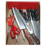 Professional Kitchen Knife Set with Scissors