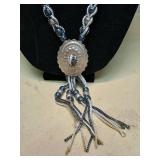 Native American Style Concho Beaded Necklace