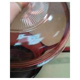 Pyrex Corning Vision Cranberry Glass Cookware Set