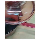 Pyrex Corning Vision Cranberry Glass Cookware Set