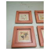 French Country Rooster Wall Art Set of 4