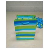 Hallmark Expressions Blue & Green Striped Gift Bags
