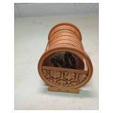 Bamboo Butterfly coasters Set with Stand