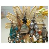 Decorative Earring Display Stand, with earrings