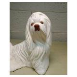 Maltese Dog Ceramic Figurine