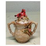 Red Cardinal Holly Tea Set
