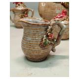 Red Cardinal Holly Tea Set