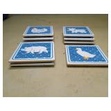 Farm animals coaster set