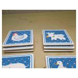 Farm animals coaster set