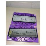 Inspirational Wall Plaques lot of 2 - Live Laugh Love