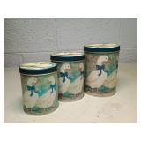 Duck Motif Metal Canister Set