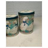 Duck Motif Metal Canister Set