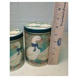 Duck Motif Metal Canister Set