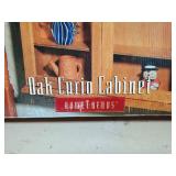 Hometrends Oak Curio Display Cabinet