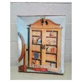 Hometrends Oak Curio Display Cabinet