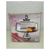 Anchor Hocking Canfield Glass Cake Stand with Dome