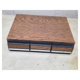 Cassette cabinet, completely full of cassettes