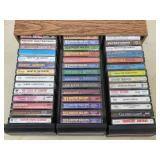 Cassette cabinet, completely full of cassettes