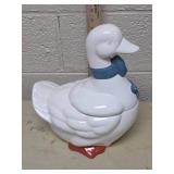 Large duck shaped cookie jar