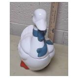 Large duck shaped cookie jar