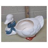 Large duck shaped cookie jar