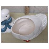 Large duck shaped cookie jar