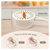 Upgrade Fruit Washer Strainer Bowl with Foldable Handle,Fruit Washing Bowl with Strainer,2 in 1 Vegetable Drain Basket,Multifunctional Fruit Colander Storage Container for Kitchen,Fridge,Picnic1