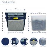 Dog Treat Pouch with Magnetic Closure 4-Cup Silicone Bag Fanny Pack Holder with Clicker 4 Ways to Wear Front Pocket Fits All Phones Ideal for Leash, Pet Walking and Training Blue