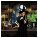 Mocsicka Wizard Magic Bookshelf Backdrop Witch Cauldron Halloween Party Decoration Magic Theme Birthday Party Banner Photo Studio Props (Brown, 7x5ft(82