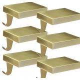 5 Pack Christmas Stocking Holder Bases - Mantel Stocking Hangers Hanging Hooks for Fireplace Stand Hanger Holder Weighted Hangers for Xmas Holiday Decoration (Bronze, 5), Black