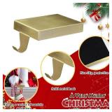 5 Pack Christmas Stocking Holder Bases - Mantel Stocking Hangers Hanging Hooks for Fireplace Stand Hanger Holder Weighted Hangers for Xmas Holiday Decoration (Bronze, 5), Black