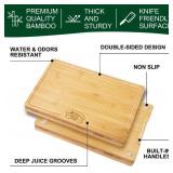 Totally Bamboo Cutting Boards for Kitchen - Bamboo Cutting Board Set with Juice Grooves, Non Toxin Cutting Boards, Chopping Boards, Charcuterie Boards, Serving Boards, Max Size 15" x 10"
